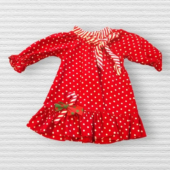 white christmas dresses Christmas Tree Smocked Red Corduroy Dress – Classic Whimsy main image 0